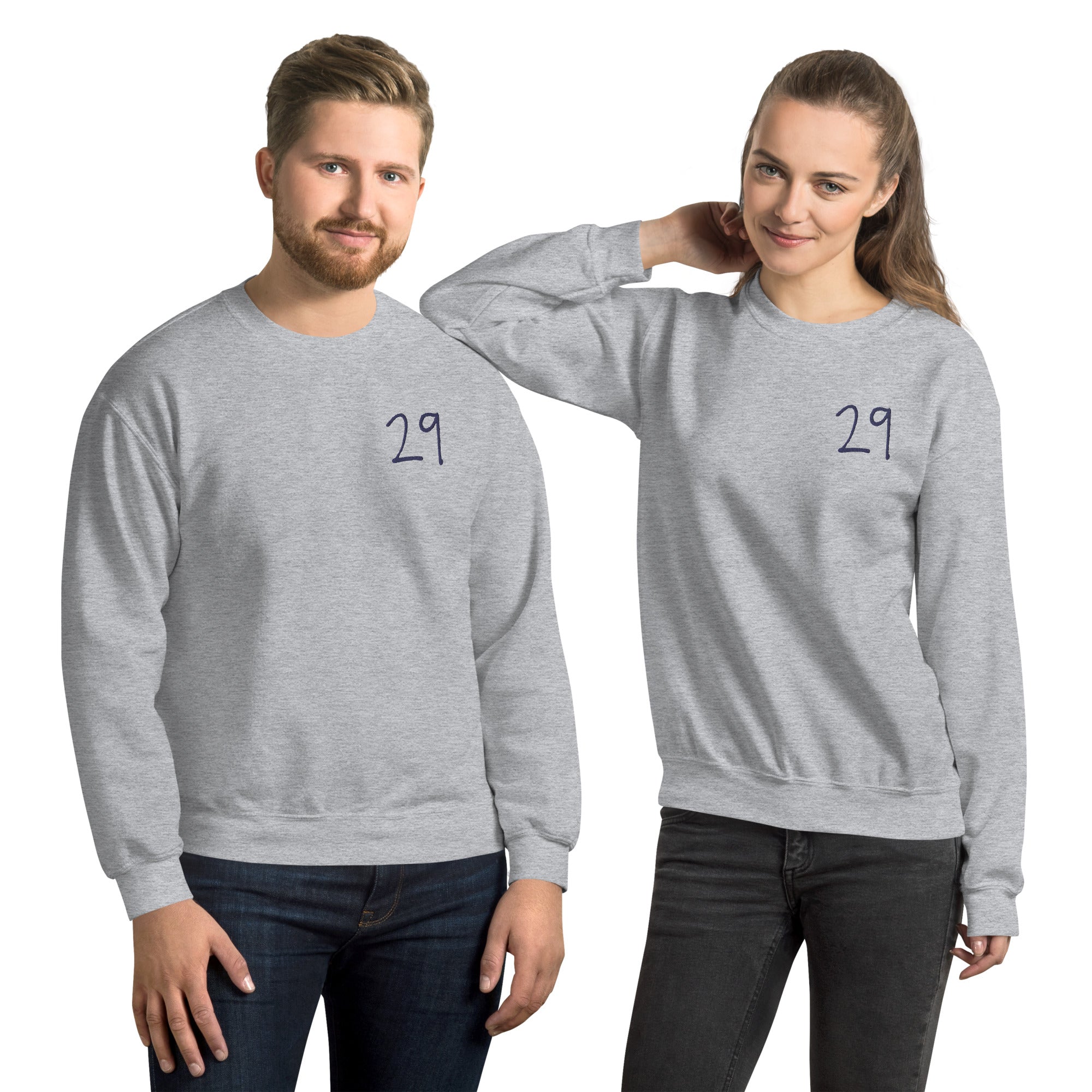 Embroidered 29 Logo Sweatshirt, Unisex – Believable Audio